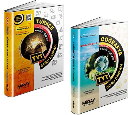 Miray Tyt Türkçe + Coğrafya Soru Bankası Seti 2 Kitap 2023