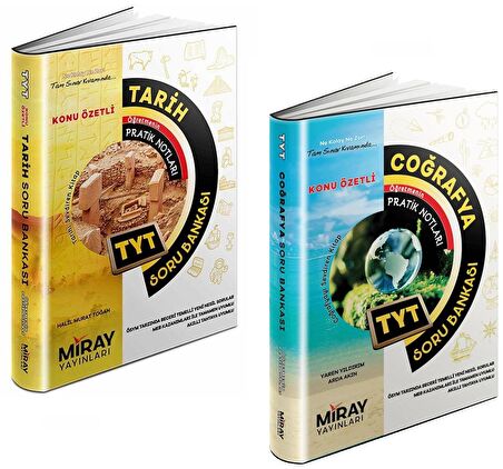 Miray Tyt Tarih + Coğrafya Soru Bankası Seti 2 Kitap 2023