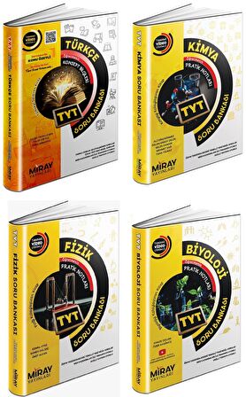 Miray Tyt Türkçe + Fizik + Kimya + Biyoloji Soru Seti 4 Kitap 2023