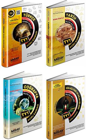 Miray Tyt Türkçe + Tarih + Coğrafya + Din Soru Seti 4 Kitap 2023