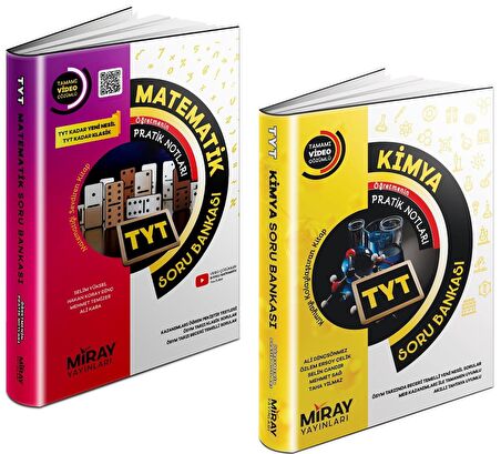 Miray Tyt Matematik + Kimya Soru Bankası Seti 2 Kitap 2023