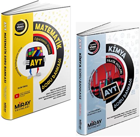 Miray Ayt Matematik + Kimya Soru Bankası Seti 2 Kitap 2023