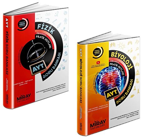 Miray Ayt Fizik + Biyoloji Soru Bankası Seti 2 Kitap 2023
