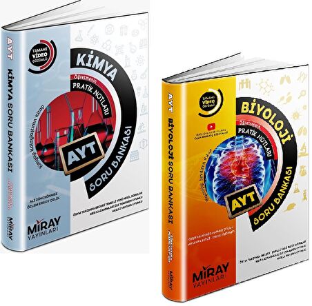 Miray Ayt Biyoloji + Kimya Soru Bankası Seti 2 Kitap 2023