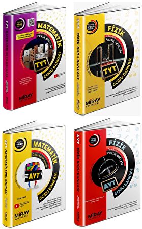 Miray Tyt Ayt Matematik + Fizik Soru Bankası Seti 4 Kitap 2023