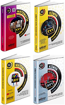 Miray Tyt Ayt Matematik + Kimya Soru Bankası Seti 4 Kitap 2023