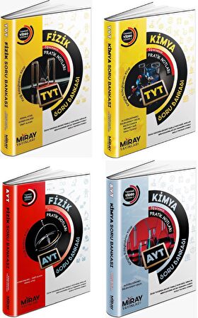 Miray Tyt Ayt Fizik + Kimya Soru Bankası Seti 4 Kitap 2023