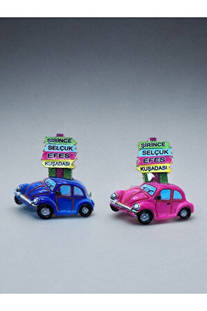 Şirince & Selçuk & Efes & Kuşadası Temalı Polyester Magnet Lacivert