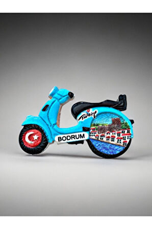 Bodrum Temalı Kabartmalı Polyester Magnet. 9cm X 5cm