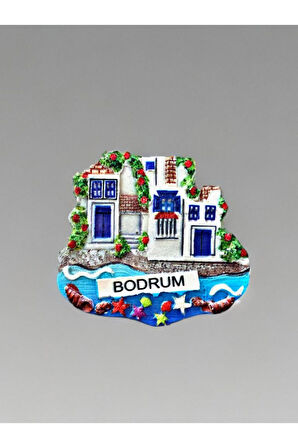 Bodrum Temalı Kabartmalı Polyester Magnet. 7cm X 6cm.