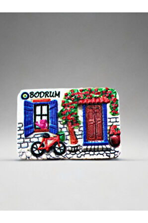 Bodrum Temalı Kabartmalı Polyester Magnet. 7,5cm X 5 Cm