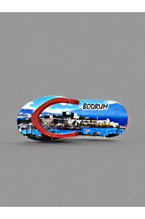 Bodrum Temalı Kabartmalı Polyester Magnet. 9,5cm X 4cm.