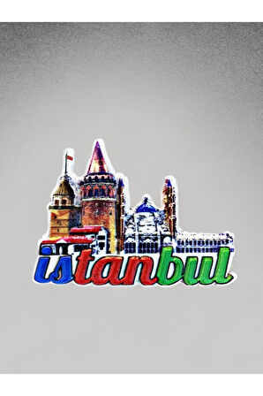 İstanbul Temalı Kabartma Polyester Magnet 9cm X 6cm.