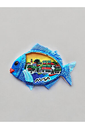 AVŞA Temalı Kabartma Polyester Magnet. 10cm x 7cm.