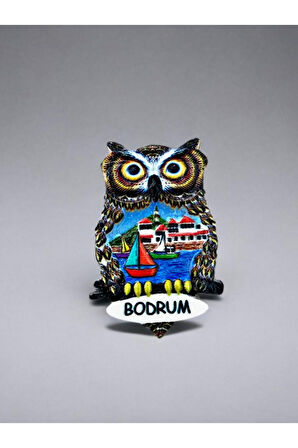 BODRUM Temalı Kabartmalı Polyester Magnet. 4,5cm x 7 cm.