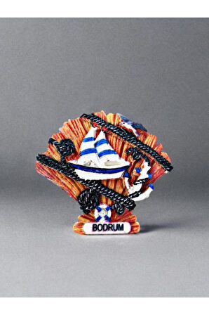 BODRUM Temalı Kabartmalı Polyester Magnet. 8cm x 6,5cm.