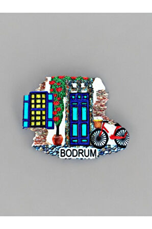 BODRUM Temalı Kabartmalı Polyester Magnet. 7cm x 5cm.