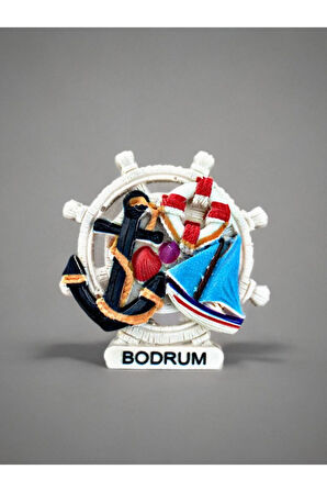 BODRUM Temalı Kabartmalı Polyester Magnet. 6cm x 7cm.