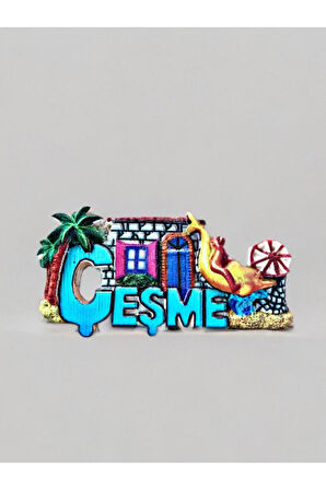 ÇEŞME Temalı Kabartmalı Polyester Magnet. 9cm x 5cm