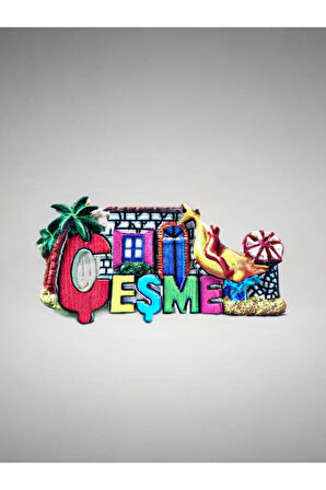 ÇEŞME Temalı Kabartmalı Polyester Magnet. 9cm x 5cm Kırmızı