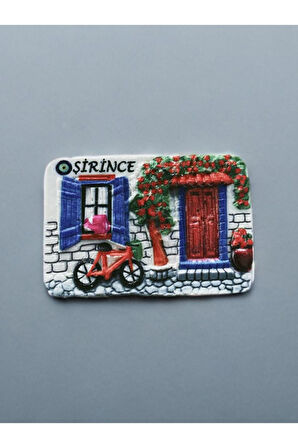 ŞİRİNCE Temalı Kabartmalı Polyester Magnet. 7cm x 5cm. Gri