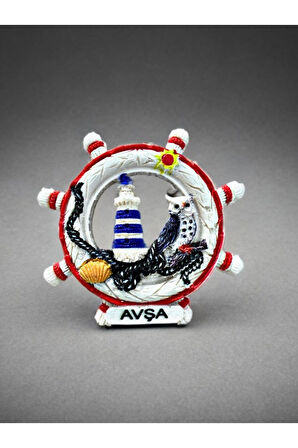 AVŞA Temalı Kabartmalı Polyester Magnet 7cm x 7cm