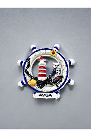 AVŞA Temalı Kabartmalı Polyester Magnet 7cm x 7cm