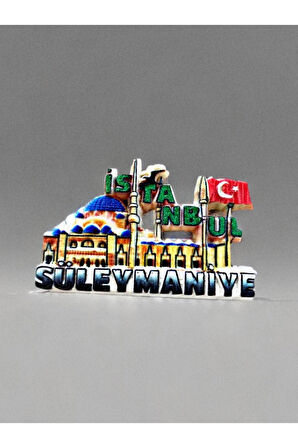 İstanbul / Süleymaniye Temalı Kabartmalı Polyester Magnet 9cm X 5,5 Cm