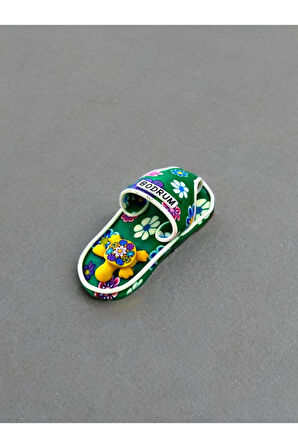 BODRUM Temalı Hamur Magnet 4cm x 7cm Yeşil