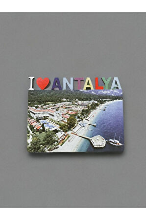 ANTALYA Temalı Ahşap Magnet 9cm x 7cm