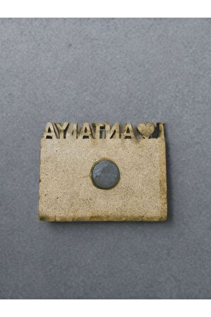 ANTALYA Temalı Ahşap Magnet 9cm x 7cm