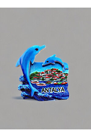 ANTALYA Temalı Kabartmalı Polyester Magnet 6,5cm x 7cm