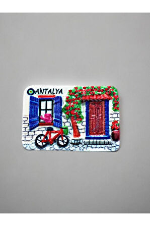 ANTALYA Temalı Kabartmalı Polyester Magnet 7cm x 5cm