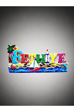 FETHİYE Temalı Kabartma Polyester Magnet 9,5cm x 4,5cm