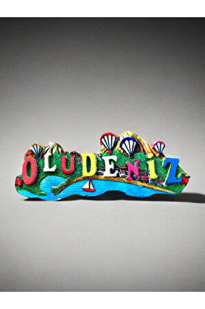 Ölüdeniz Temalı Kabartmalı Polyester Magnet 10cm X 4cm