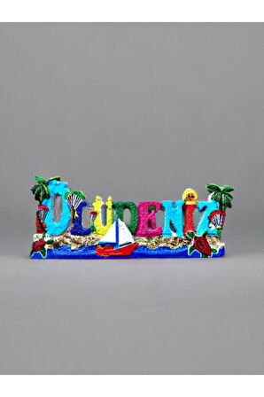 ÖLÜDENİZ Temalı Kabartmalı Polyester Magnet 10cm x 4cm