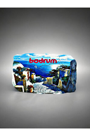 BODRUM Temalı Kabartmalı Polyester Magnet 9,5cm x 6cm