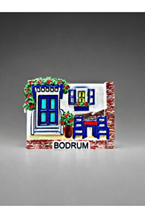 Bodrum Temalı Kabartmalı Polyester Magnet 6,5cm x 5cm