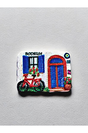 BODRUM Temalı Kabartmalı Polyester Magnet 7cm x 5cm