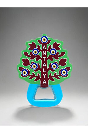 ANTALYA Temalı Buzdolabı Süsü Magnet Şişe Açacağı 8cm x 10cm