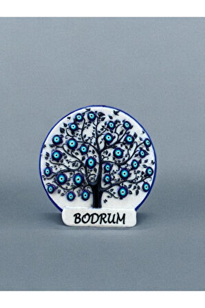 BODRUM Temalı Kabartmalı Polyester Magnet 6cm çap