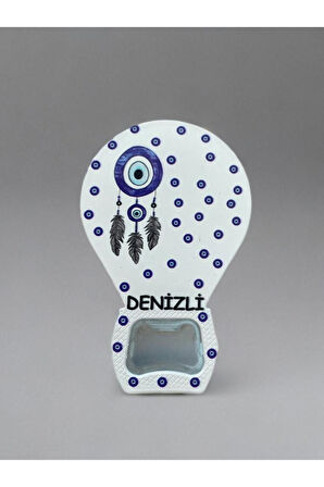 DENİZLİ Temalı Nazar Baskılı Magnet Şişe Açacağı Buzdolabı Süsü
