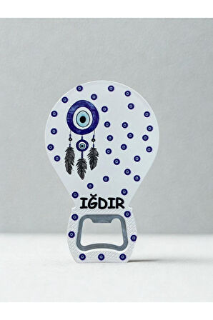 IĞDIR Temalı Nazar Baskılı Magnet Şişe Açacağı Buzdolabı Süsü