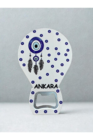 ANKARA Temalı Nazar Baskılı Magnet Şişe Açacağı Buzdolabı Süsü