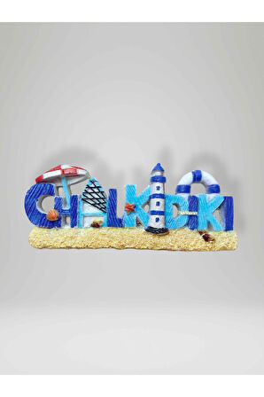Chalkidiki (YUNANİSTAN) Temalı Kabartmalı Polyester Magnet Buzdolabı Süsü