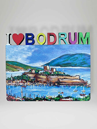 BODRUM Temalı Ahşap Magnet Lazer Kesim Buzdolabı Süsü