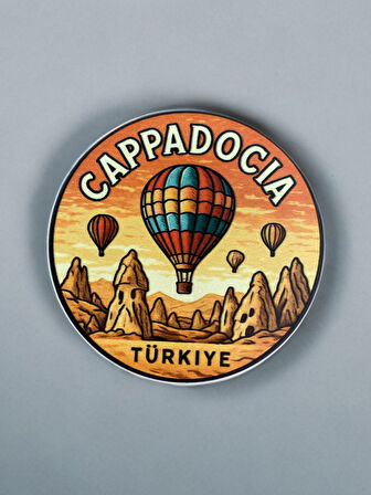 CAPPADOCIA ( Kapadokya ) Temalı Kapak Şeklinde Açacak Magnet Şişe Açacağı
