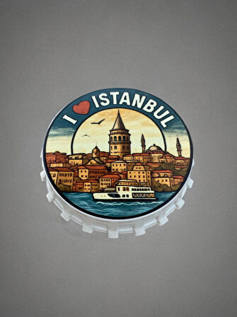 İSTANBUL Temalı Kapak Şeklinde Açacak Magnet Şişe Açacağı
