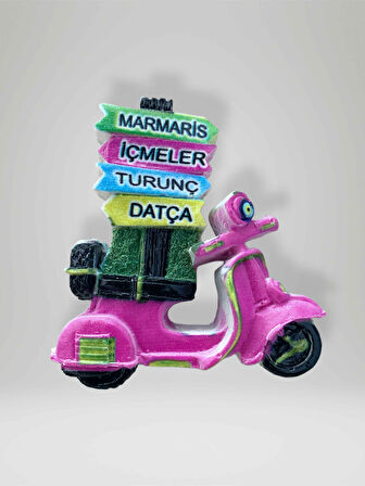 MARMARİS / İÇMELER / TURUNÇ / DATÇA  Temalı Polyester Magnet Buzdolabı Süsü