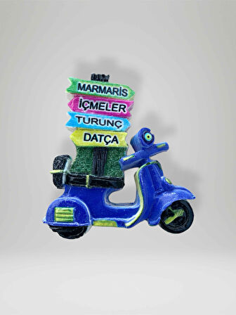 MARMARİS / İÇMELER / TURUNÇ / DATÇA Temalı Polyester Magnet Buzdolabı Süsü